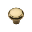This is an image of a Heritage Brass - Cabinet Knob Round Edge Design 32mm Polished Brass Finish, c3990-32-pb that is available to order from T.H Wiggans Ironmongery in Kendal.