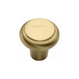 This is an image of a Heritage Brass - Cabinet Knob Round Edge Design 32mm Satin Brass Finish, c3990-32-sb that is available to order from T.H Wiggans Ironmongery in Kendal.