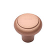 This is an image of a Heritage Brass - Cabinet Knob Round Edge Design 32mm Satin Rose Gold Finish, c3990-32-srg that is available to order from T.H Wiggans Ironmongery in Kendal.