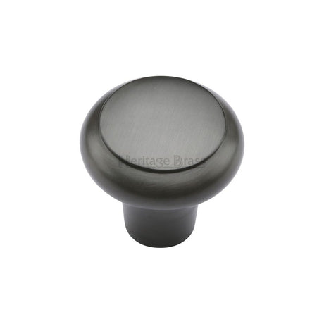 This is an image of a Heritage Brass - Cabinet Knob Round Edge Design 38mm Matt Bronze Finish, c3990-38-mb that is available to order from T.H Wiggans Ironmongery in Kendal.