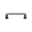 This is an image of a Heritage Brass - Cabinet Pull Vintage Design 102mm CTC Antique Brass Finish, c4384-102-at that is available to order from T.H Wiggans Ironmongery in Kendal.