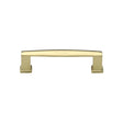 This is an image of a Heritage Brass - Cabinet Pull Vintage Design 102mm CTC Polished Brass Finish, c4384-102-pb that is available to order from T.H Wiggans Ironmongery in Kendal.