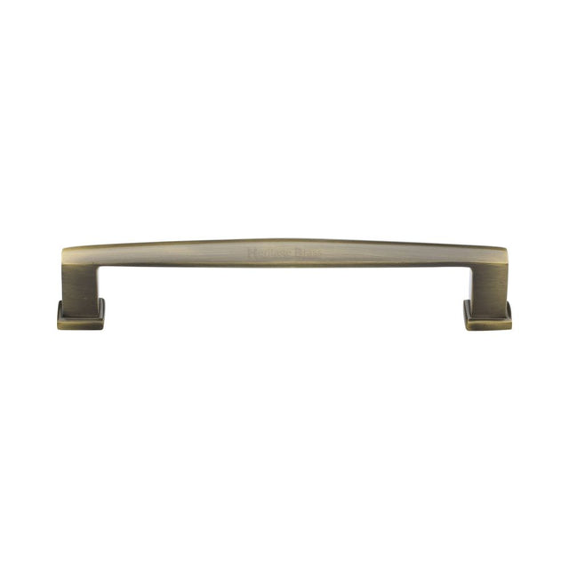 This is an image of a Heritage Brass - Cabinet Pull Vintage Design 152mm CTC Antique Brass Finish, c4384-152-at that is available to order from T.H Wiggans Ironmongery in Kendal.