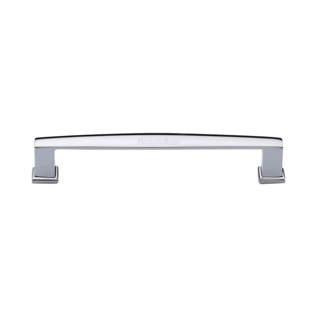 This is an image of a Heritage Brass - Cabinet Pull Vintage Design 152mm CTC Polished Chrome Finish, c4384-152-pc that is available to order from T.H Wiggans Ironmongery in Kendal.