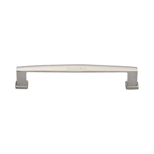 This is an image of a Heritage Brass - Cabinet Pull Vintage Design 152mm CTC Satin Nickel Finish, c4384-152-sn that is available to order from T.H Wiggans Ironmongery in Kendal.