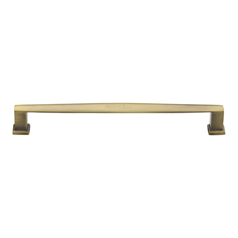 This is an image of a Heritage Brass - Cabinet Pull Vintage Design 203mm CTC Antique Brass Finish, c4384-203-at that is available to order from T.H Wiggans Ironmongery in Kendal.