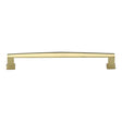 This is an image of a Heritage Brass - Cabinet Pull Vintage Design 203mm CTC Polished Brass Finish, c4384-203-pb that is available to order from T.H Wiggans Ironmongery in Kendal.