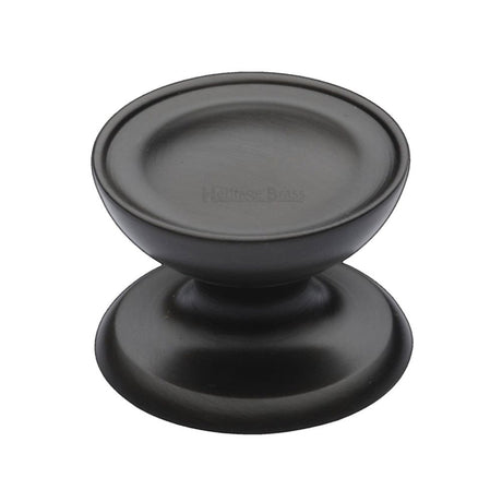 This is an image of a Heritage Brass - Cabinet Knob Surrey Design 38mm Matt Bronze Finish, c4386-38-mb that is available to order from T.H Wiggans Ironmongery in Kendal.