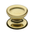 This is an image of a Heritage Brass - Cabinet Knob Surrey Design 38mm Polished Brass Finish, c4386-38-pb that is available to order from T.H Wiggans Ironmongery in Kendal.