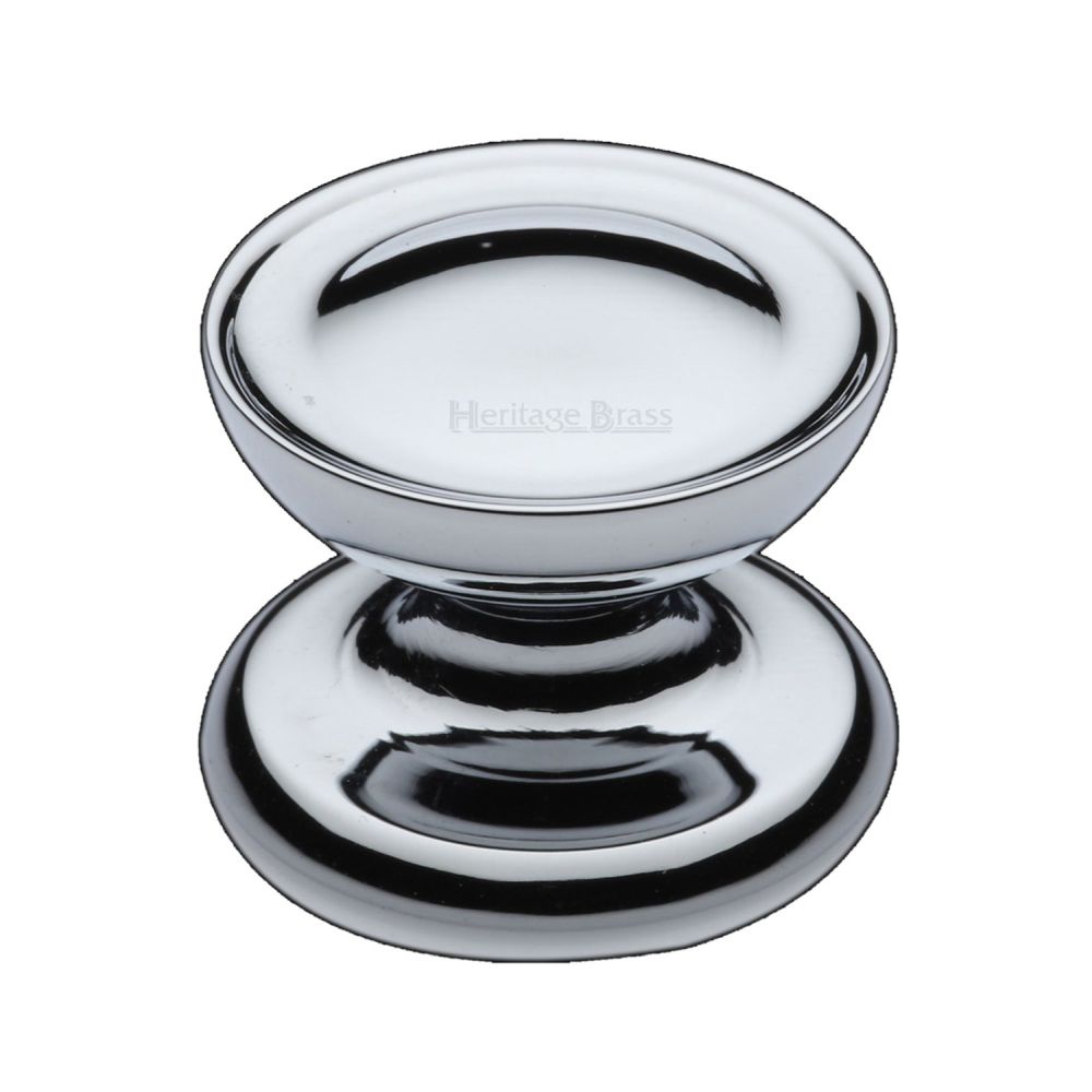 This is an image of a Heritage Brass - Cabinet Knob Surrey Design 38mm Polished Chrome Finish, c4386-38-pc that is available to order from T.H Wiggans Ironmongery in Kendal.