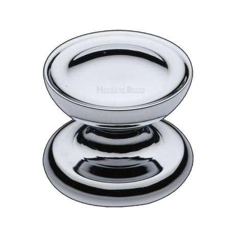 This is an image of a Heritage Brass - Cabinet Knob Surrey Design 38mm Polished Chrome Finish, c4386-38-pc that is available to order from T.H Wiggans Ironmongery in Kendal.