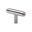 This is an image of a Heritage Brass - Cabinet Knob Stepped T-Bar Design 45mm Polished Nickel Finish, c4445-pnf that is available to order from T.H Wiggans Ironmongery in Kendal.