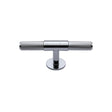 This is an image of a Heritage Brass - Cabinet Knob Knurled Fountain Design 90mm Polished Chrome Finish, c4463-90-pc that is available to order from T.H Wiggans Ironmongery in Kendal.