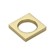 This is an image of a Heritage Brass - Cabinet Knob Square Ring Design 40mm Polished Brass Finish, c4465-pb that is available to order from T.H Wiggans Ironmongery in Kendal.