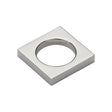 This is an image of a Heritage Brass - Cabinet Knob Square Ring Design 40mm Polished Nickel Finish, c4465-pnf that is available to order from T.H Wiggans Ironmongery in Kendal.