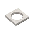 This is an image of a Heritage Brass - Cabinet Knob Square Ring Design 40mm Satin Nickel Finish, c4465-sn that is available to order from T.H Wiggans Ironmongery in Kendal.