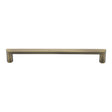 This is an image of a Heritage Brass - Cabinet Pull Hex Profile Design 203mm CTC Antique Brass Finish, c4473-203-at that is available to order from T.H Wiggans Ironmongery in Kendal.