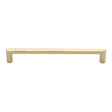 This is an image of a Heritage Brass - Cabinet Pull Hex Profile Design 203mm CTC Polished Brass Finish, c4473-203-pb that is available to order from T.H Wiggans Ironmongery in Kendal.