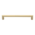 This is an image of a Heritage Brass - Cabinet Pull Hex Profile Design 203mm CTC Satin Brass Finish, c4473-203-sb that is available to order from T.H Wiggans Ironmongery in Kendal.