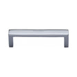 This is an image of a Heritage Brass - Cabinet Pull Wide Metro Design 101mm CTC Polished Chrome Finish, c4520-101-pc that is available to order from T.H Wiggans Ironmongery in Kendal.