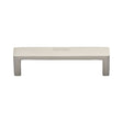 This is an image of a Heritage Brass - Cabinet Pull Wide Metro Design 101mm CTC Satin Nickel Finish, c4520-101-sn that is available to order from T.H Wiggans Ironmongery in Kendal.