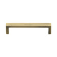 This is an image of a Heritage Brass - Cabinet Pull Wide Metro Design 128mm CTC Antique Brass Finish, c4520-128-at that is available to order from T.H Wiggans Ironmongery in Kendal.