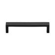 This is an image of a Heritage Brass - Cabinet Pull Wide Metro Design 128mm CTC Matt Black Finish, c4520-128-bkmt that is available to order from T.H Wiggans Ironmongery in Kendal.