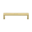 This is an image of a Heritage Brass - Cabinet Pull Wide Metro Design 128mm CTC Polished Brass Finish, c4520-128-pb that is available to order from T.H Wiggans Ironmongery in Kendal.