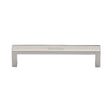 This is an image of a Heritage Brass - Cabinet Pull Wide Metro Design 128mm CTC Polished Nickel Finish, c4520-128-pnf that is available to order from T.H Wiggans Ironmongery in Kendal.
