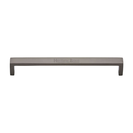 This is an image of a Heritage Brass - Cabinet Pull Wide Metro Design 192mm CTC Matt Bronze Finish, c4520-192-mb that is available to order from T.H Wiggans Ironmongery in Kendal.