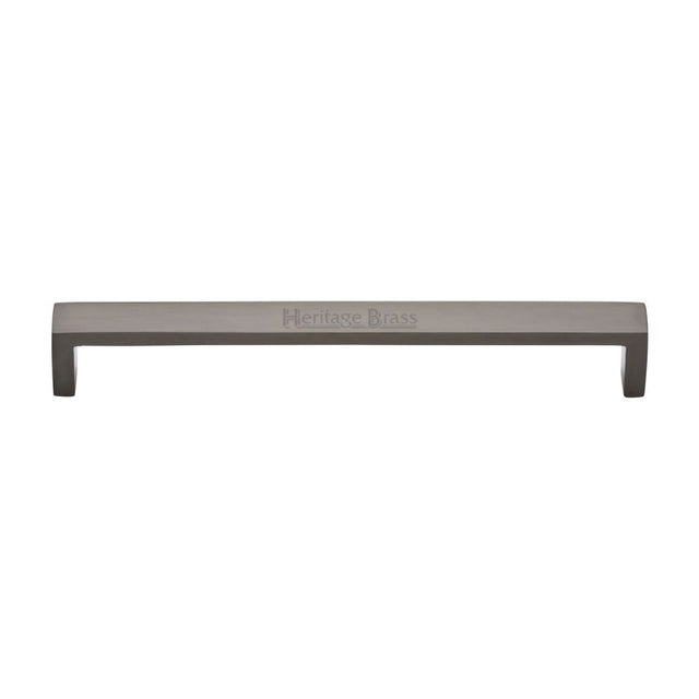 This is an image of a Heritage Brass - Cabinet Pull Wide Metro Design 192mm CTC Matt Bronze Finish, c4520-192-mb that is available to order from T.H Wiggans Ironmongery in Kendal.