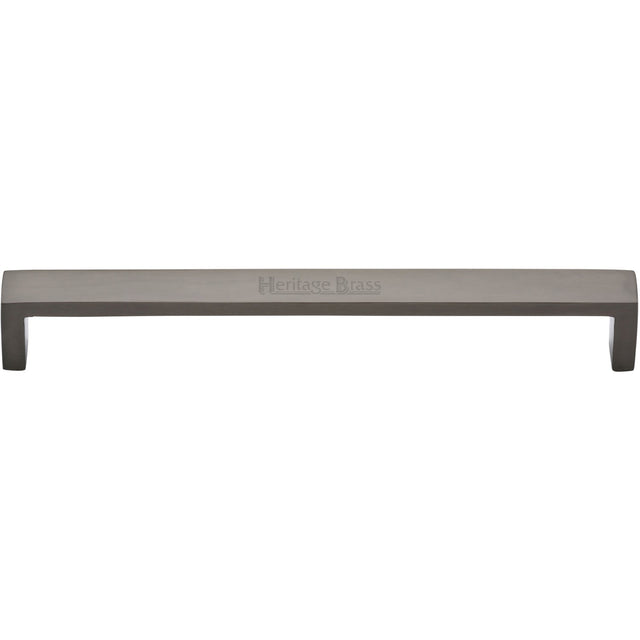 This is an image of a Heritage Brass - Cabinet Pull Wide Metro Design 203mm CTC Matt Bronze Finish, c4520-203-mb that is available to order from T.H Wiggans Ironmongery in Kendal.