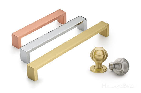 Image showing a range of Heritage Brass Cabinet Handles available to order from T.H Wiggans Ironmongery in Kendal