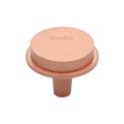 This is an image of a Heritage Brass - Flat Round Knob Design 32 mm Satin Rose Gold finish, c4592-32-srg that is available to order from T.H Wiggans Ironmongery in Kendal.