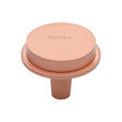 This is an image of a Heritage Brass - Flat Round Knob Design 38 mm Satin Rose Gold finish, c4592-38-srg that is available to order from T.H Wiggans Ironmongery in Kendal.