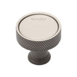This is an image of a Heritage Brass - Cabinet Knob Florence Knurled Design 32mm Satin Nickel Finish, c4648-32-sn that is available to order from T.H Wiggans Ironmongery in Kendal.