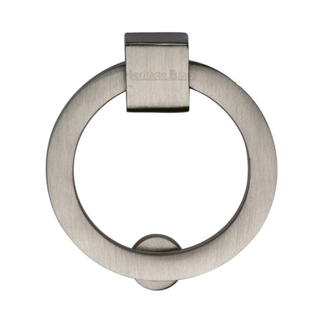 This is an image of a Heritage Brass - Round Drop Pull 50mm Satin Nickel Finish, c6321-sn that is available to order from T.H Wiggans Ironmongery in Kendal.