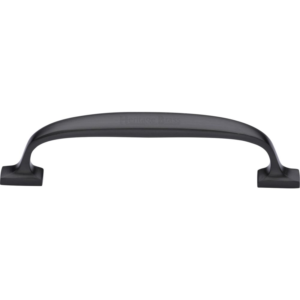 This is an image of a Heritage Brass - Cabinet Pull Durham Design 128mm CTC Matt Bronze Finish, c7213-128-mb that is available to order from T.H Wiggans Ironmongery in Kendal.