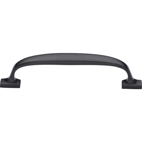 This is an image of a Heritage Brass - Cabinet Pull Durham Design 128mm CTC Matt Bronze Finish, c7213-128-mb that is available to order from T.H Wiggans Ironmongery in Kendal.