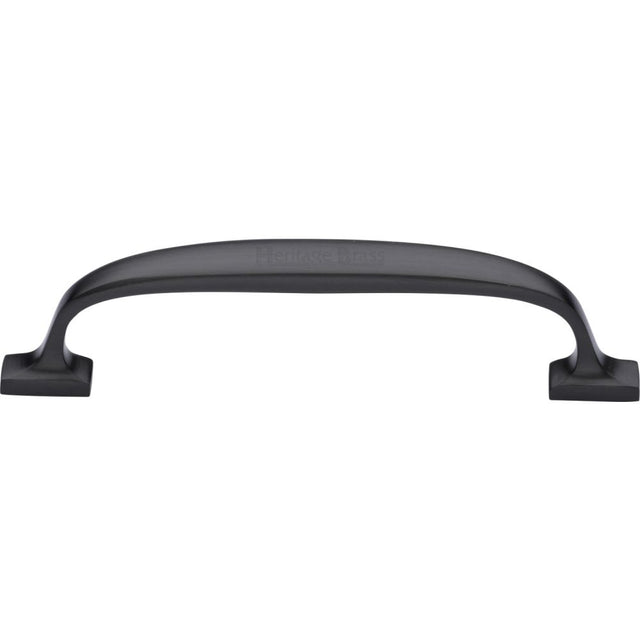 This is an image of a Heritage Brass - Cabinet Pull Durham Design 128mm CTC Matt Bronze Finish, c7213-128-mb that is available to order from T.H Wiggans Ironmongery in Kendal.