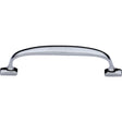 This is an image of a Heritage Brass - Cabinet Pull Durham Design 128mm CTC Polished Chrome Finish, c7213-128-pc that is available to order from T.H Wiggans Ironmongery in Kendal.