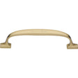 This is an image of a Heritage Brass - Cabinet Pull Durham Design 128mm CTC Satin Brass Finish, c7213-128-sb that is available to order from T.H Wiggans Ironmongery in Kendal.