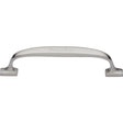 This is an image of a Heritage Brass - Cabinet Pull Durham Design 128mm CTC Satin Nickel Finish, c7213-128-sn that is available to order from T.H Wiggans Ironmongery in Kendal.