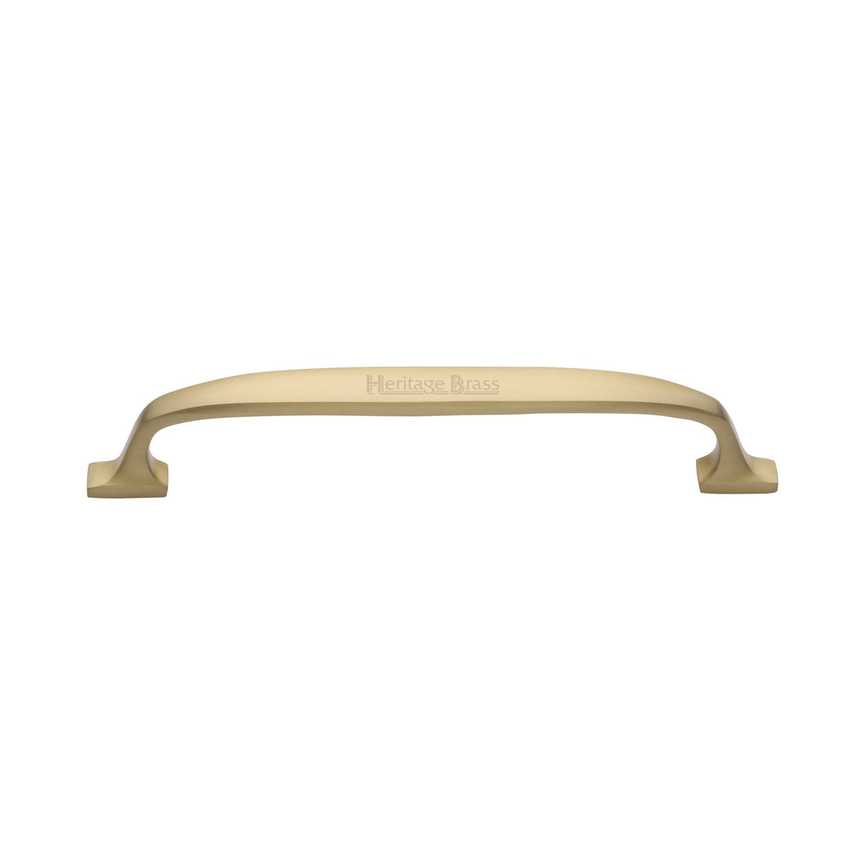 This is an image of a Heritage Brass - Cabinet Pull Durham Design 152mm CTC Satin Brass Finish, c7213-152-sb that is available to order from T.H Wiggans Ironmongery in Kendal.