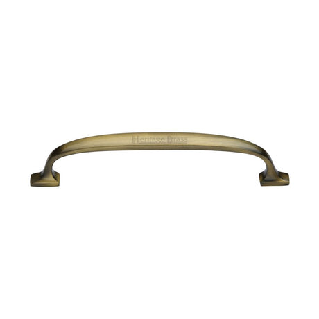 This is an image of a Heritage Brass - Cabinet Pull Durham Design 160mm CTC Antique Brass Finish, c7213-160-at that is available to order from T.H Wiggans Ironmongery in Kendal.