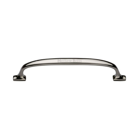 This is an image of a Heritage Brass - Cabinet Pull Durham Design 160mm CTC Polished Nickel Finish, c7213-160-pnf that is available to order from T.H Wiggans Ironmongery in Kendal.
