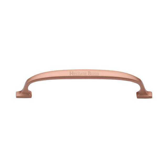 This is an image of a Heritage Brass - Cabinet Pull Durham Design 160mm CTC Satin Rose Gold Finish, c7213-160-srg that is available to order from T.H Wiggans Ironmongery in Kendal.