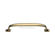 This is an image of a Heritage Brass - Cabinet Pull Durham Design 203mm CTC Polished Brass Finish, c7213-203-pb that is available to order from T.H Wiggans Ironmongery in Kendal.