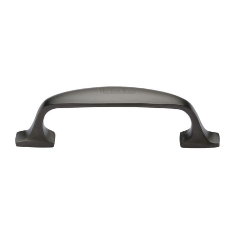 This is an image of a Heritage Brass - Cabinet Pull Durham Design 76mm CTC Matt Bronze Finish, c7213-76-mb that is available to order from T.H Wiggans Ironmongery in Kendal.