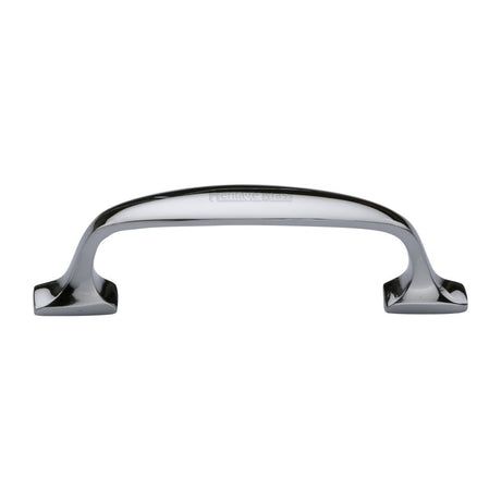 This is an image of a Heritage Brass - Cabinet Pull Durham Design 76mm CTC Polished Chrome Finish, c7213-76-pc that is available to order from T.H Wiggans Ironmongery in Kendal.
